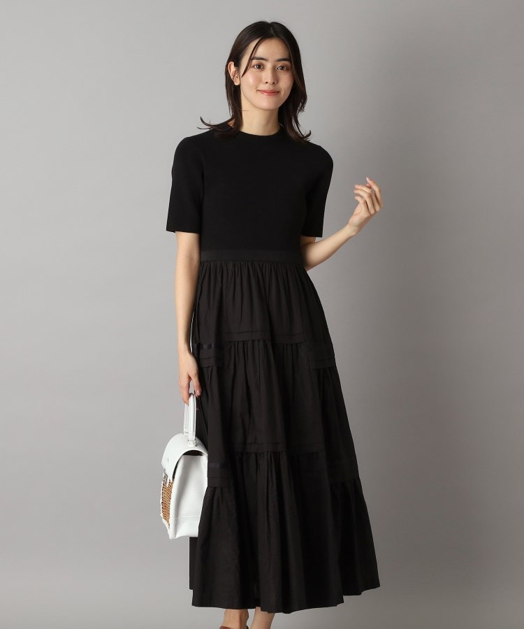 大人百花春号掲載 モデル美香さん着用】リブニットドッキング 大人百花春号掲載 モデル美香さん着用】リブニットドッキング