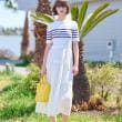 ドレステリア(レディース)(DRESSTERIOR(Ladies))の【大人百花春号掲載 モデル美香さん着用】リブニットドッキングワンピース ホワイト(301)