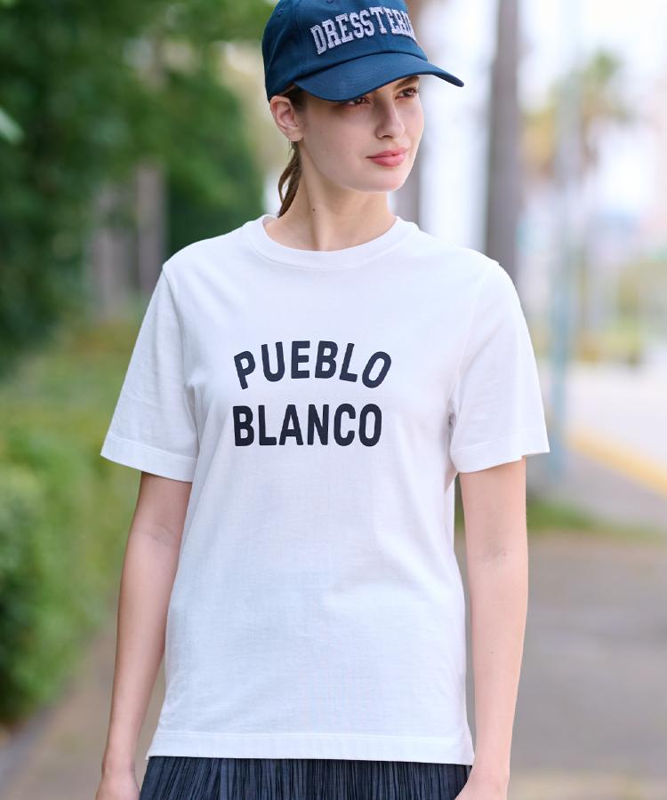 ドレステリア(レディース)(DRESSTERIOR(Ladies))のPUEBLO BLANCOロゴTシャツ オフホワイト(003)