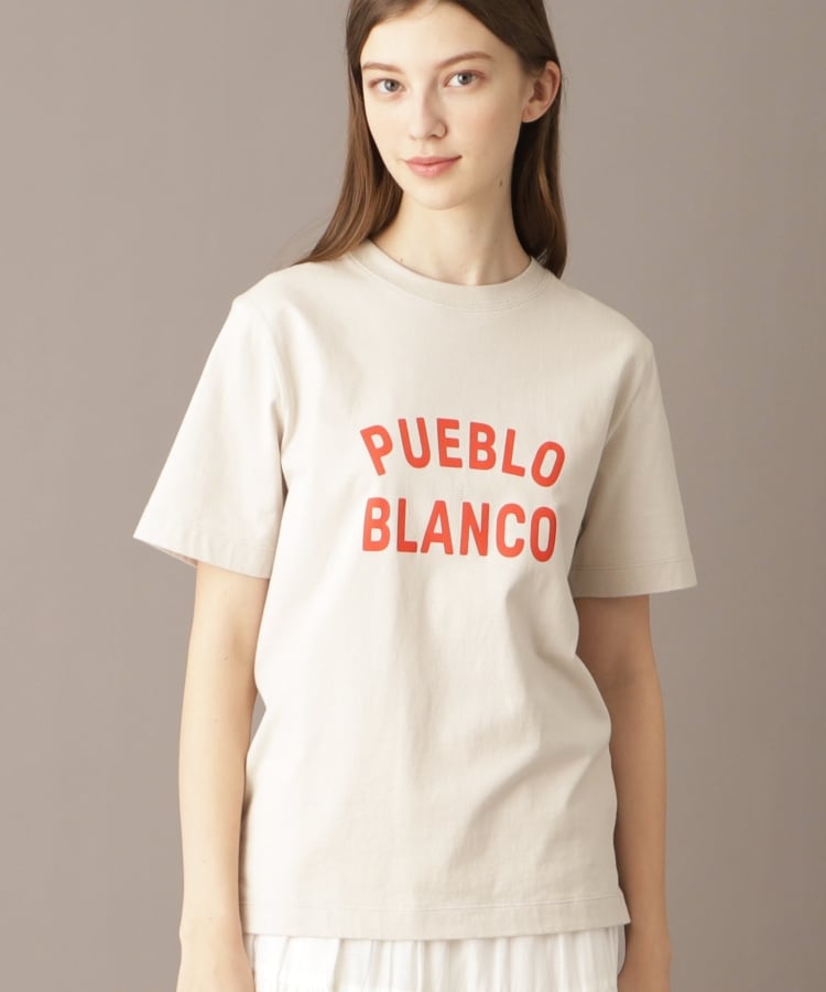 ドレステリア(レディース)(DRESSTERIOR(Ladies))のPUEBLO BLANCOロゴTシャツ グレージュ(050)