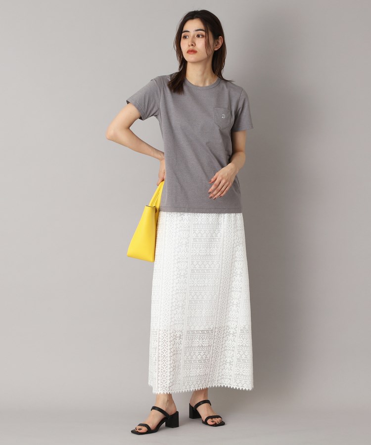 ドレステリア(レディース)(DRESSTERIOR(Ladies))の【後ろウエストゴム】オーガニックコットンブレンドレーススカート8
