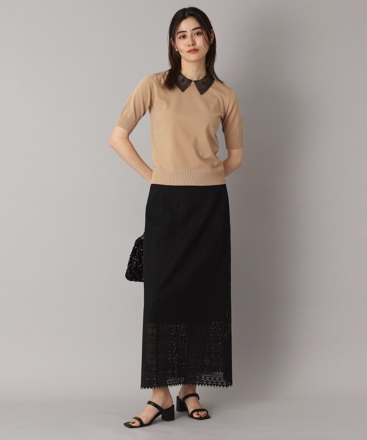 ドレステリア(レディース)(DRESSTERIOR(Ladies))の【後ろウエストゴム】オーガニックコットンブレンドレーススカート12