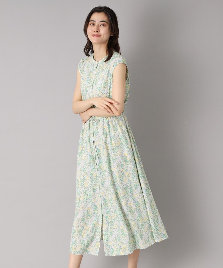 ドレステリア(レディース)(DRESSTERIOR(Ladies))の【ポケット付き/花柄】フラワープリントフレンチスリーブワンピ10