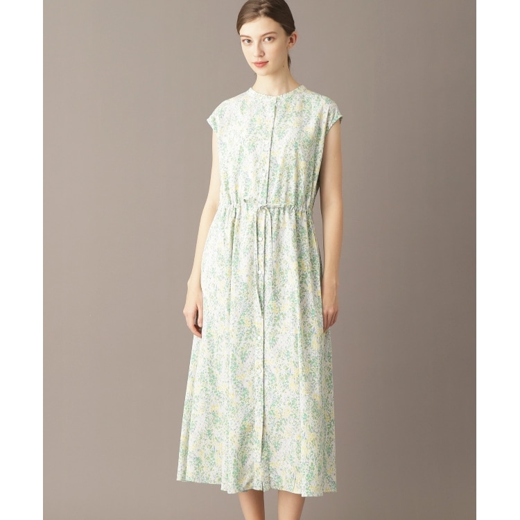 ドレステリア(レディース)(DRESSTERIOR(Ladies))の【ポケット付き/花柄】フラワープリントフレンチスリーブワンピ マキシ・ロングワンピース