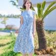 ドレステリア(レディース)(DRESSTERIOR(Ladies))の【ポケット付き/花柄】フラワープリントフレンチスリーブワンピ17