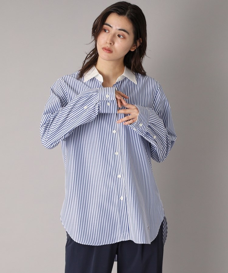 ドレステリア(レディース)(DRESSTERIOR(Ladies))の【洗える/ストライプ柄】オーバーシルエットクレリックシャツ13