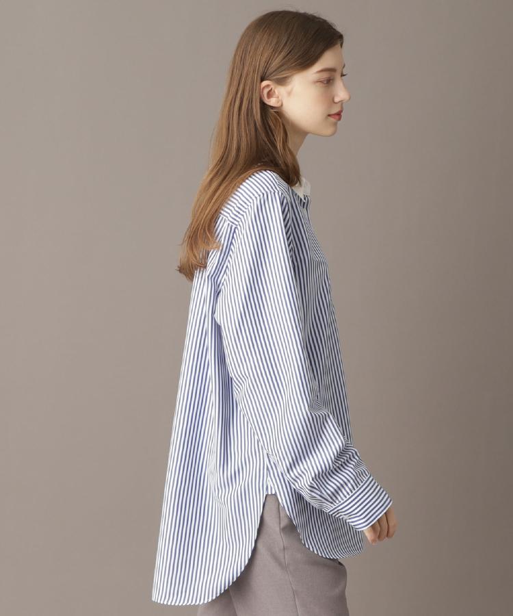 ドレステリア(レディース)(DRESSTERIOR(Ladies))の【洗える/ストライプ柄】オーバーシルエットクレリックシャツ9