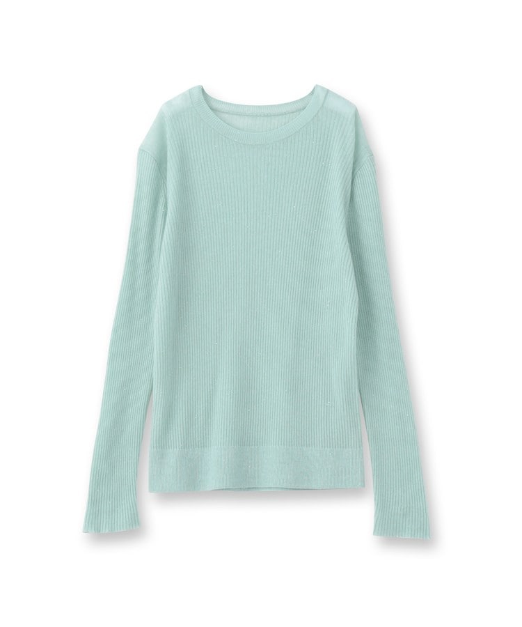 ドレステリア(レディース)(DRESSTERIOR(Ladies))の【エアリー素材/華やか】スパンコールシアーニット1