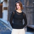 ドレステリア(レディース)(DRESSTERIOR(Ladies))の【エアリー素材/華やか】スパンコールシアーニット21