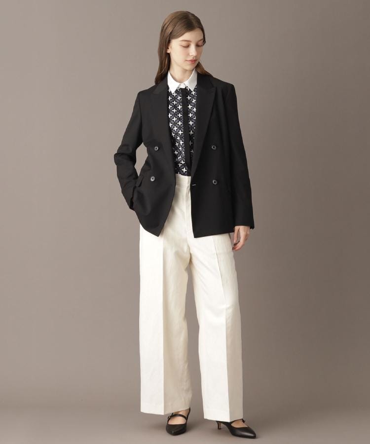 ドレステリア(レディース)(DRESSTERIOR(Ladies))の【大人百花春号掲載 モデル美香さん着用】ピークドダブルライトストレッチジャケット7