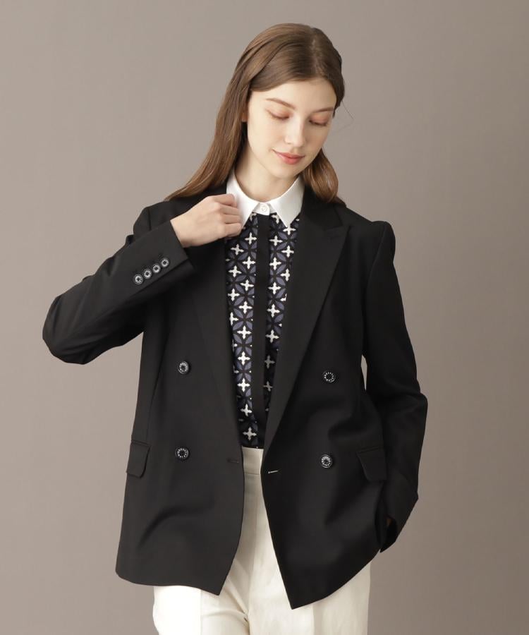 ドレステリア(レディース)(DRESSTERIOR(Ladies))の【大人百花春号掲載 モデル美香さん着用】ピークドダブルライトストレッチジャケット11