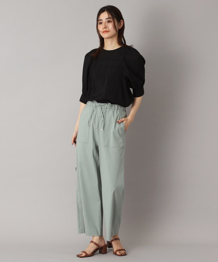 ドレステリア(レディース)(DRESSTERIOR(Ladies))の【接触冷感/洗える/ウエストゴム】ウォッシャブルリネンイージーワイドパンツ7