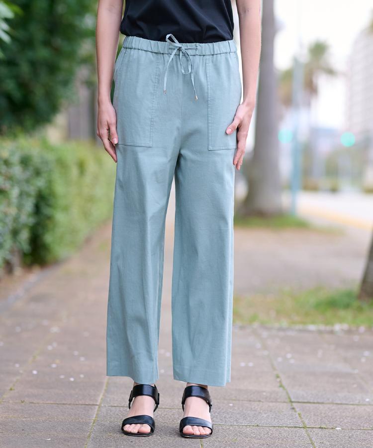 ドレステリア(レディース)(DRESSTERIOR(Ladies))の【接触冷感/洗える/ウエストゴム】ウォッシャブルリネンイージーワイドパンツ2