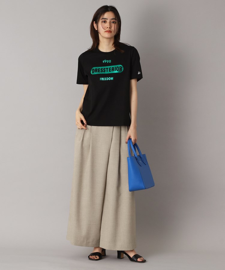 ドレステリア(レディース)(DRESSTERIOR(Ladies))の【洗える/後ろウエストゴム】アシンメトリーウォッシャブルタックフレアパンツ11