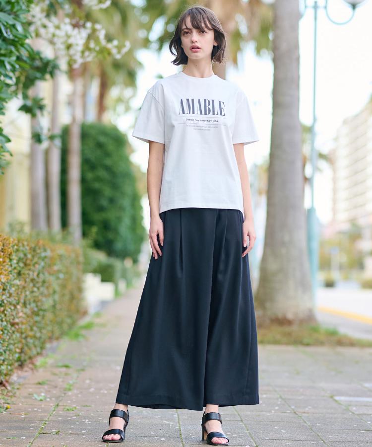 ドレステリア(レディース)(DRESSTERIOR(Ladies))の【洗える/後ろウエストゴム】アシンメトリーウォッシャブルタックフレアパンツ16