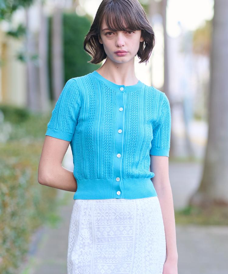 ドレステリア(レディース)(DRESSTERIOR(Ladies))の【前後2WAY/ショート丈】2WAYレースニット13