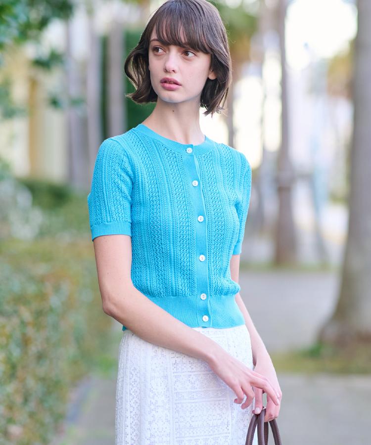 ドレステリア(レディース)(DRESSTERIOR(Ladies))の【前後2WAY/ショート丈】2WAYレースニット14