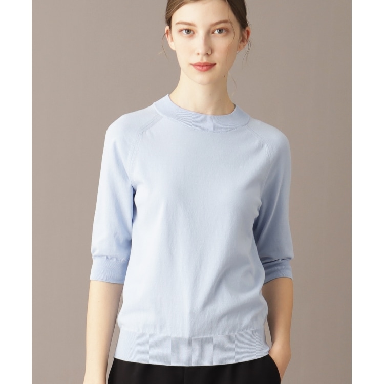 ドレステリア(レディース)(DRESSTERIOR(Ladies))の【定番/洗える】コットンシルク混ハーフスリーブ ニット/セーター
