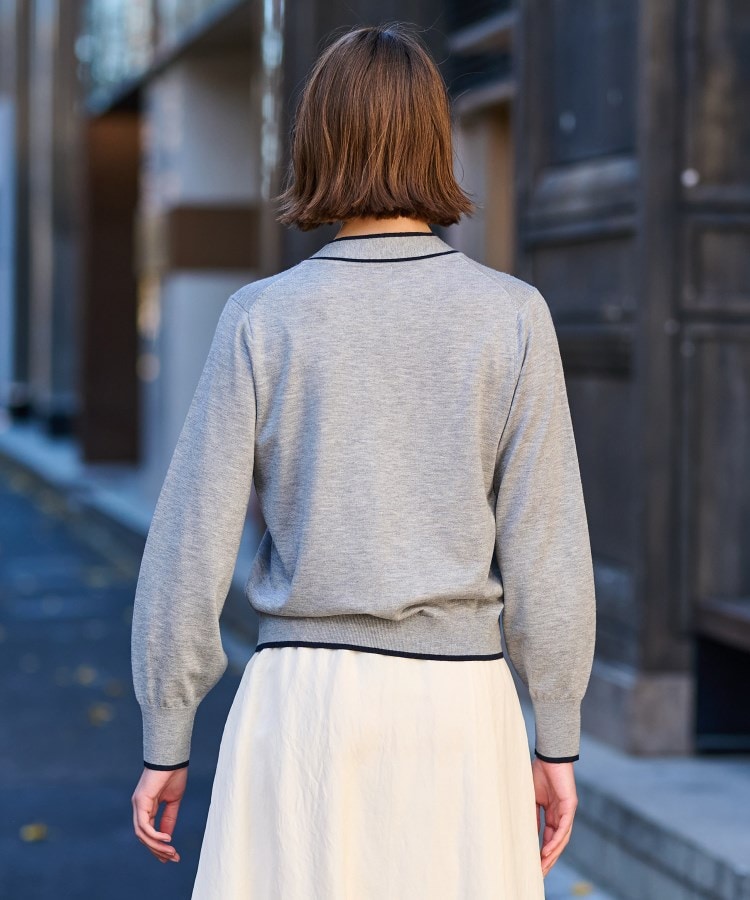 ドレステリア(レディース)(DRESSTERIOR(Ladies))の【洗える】配色ラインボウタイプルオーバーニット10
