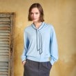 ドレステリア(レディース)(DRESSTERIOR(Ladies))の【洗える】配色ラインボウタイプルオーバーニット ブルー(092)