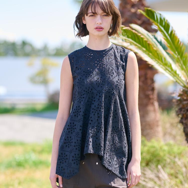 ドレステリア(レディース)(DRESSTERIOR(Ladies))の【コットン100％/洗える】カットワークレースブラウス シャツ・ブラウス