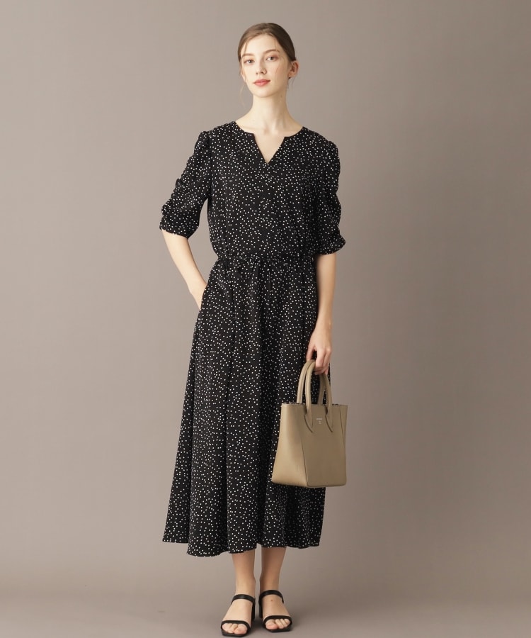 ドレステリア(レディース)(DRESSTERIOR(Ladies))の【ポケット付き/ドット柄】ドットハーフスリーブワンピース5