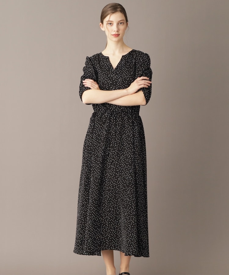 ドレステリア(レディース)(DRESSTERIOR(Ladies))の【ポケット付き/ドット柄】ドットハーフスリーブワンピース6