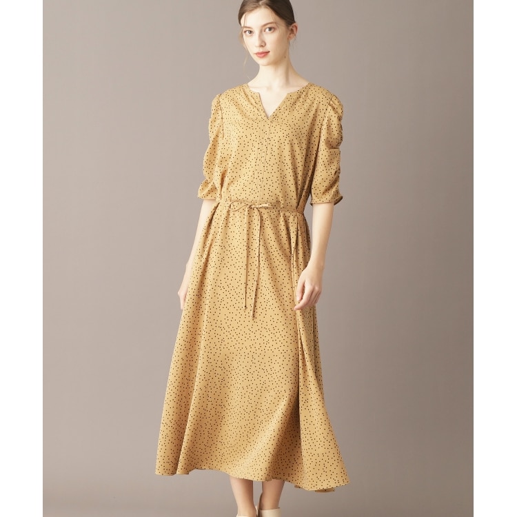 ドレステリア(レディース)(DRESSTERIOR(Ladies))の【ポケット付き/ドット柄】ドットハーフスリーブワンピース マキシ・ロングワンピース