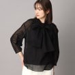 ドレステリア(レディース)(DRESSTERIOR(Ladies))の【2WAY/清涼感】袖ボリュームシア―ボウタイブラウス19