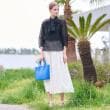 ドレステリア(レディース)(DRESSTERIOR(Ladies))の【2WAY/清涼感】袖ボリュームシア―ボウタイブラウス4