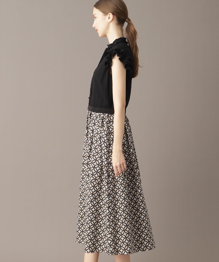 ドレステリア(レディース)(DRESSTERIOR(Ladies))の【大人百花春号掲載 モデル美香さん着用】ドットジャカードオーバーラップコンビドレス6