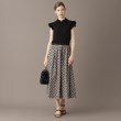 ドレステリア(レディース)(DRESSTERIOR(Ladies))の【大人百花春号掲載 モデル美香さん着用】ドットジャカードオーバーラップコンビドレス2