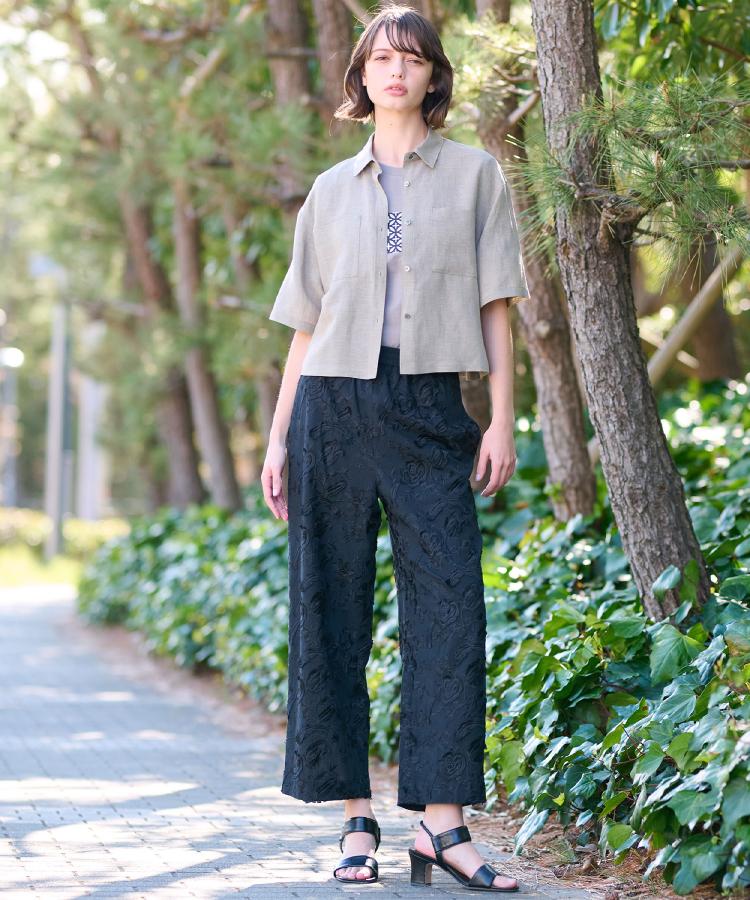 ドレステリア(レディース)(DRESSTERIOR(Ladies))の【トレンド/清涼感】ハーフスリーブクロップドシャツ11