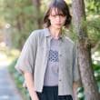 ドレステリア(レディース)(DRESSTERIOR(Ladies))の【トレンド/清涼感】ハーフスリーブクロップドシャツ グレージュ(050)