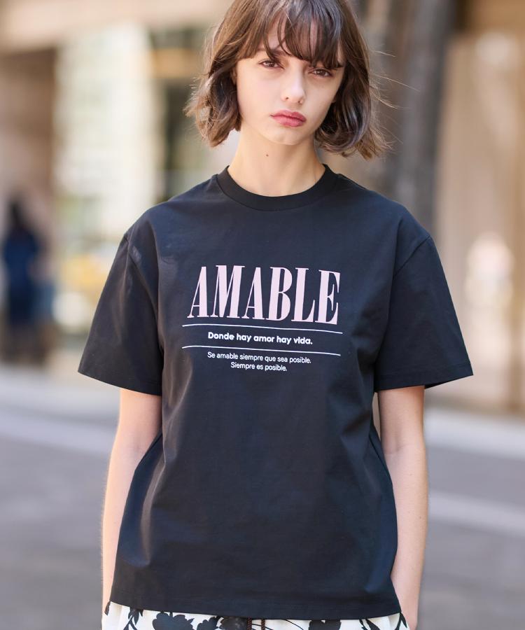 洗える】ベーシックコットン箔ロゴTシャツ（Tシャツ