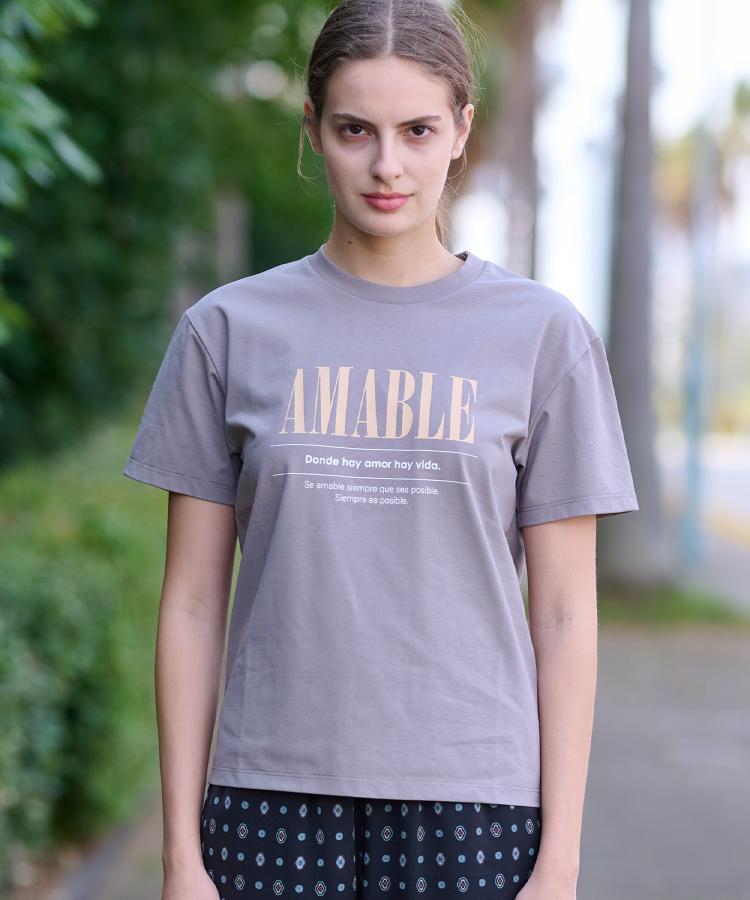ドレステリア(レディース)(DRESSTERIOR(Ladies))のバックブリーズテックロゴTシャツ モカブラウン(042)