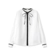 ドレステリア(レディース)(DRESSTERIOR(Ladies))の【洗える/コットン】フリルネックツイルブラウス1
