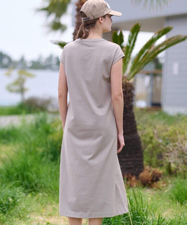 ドレステリア(レディース)(DRESSTERIOR(Ladies))の【カットソー素材/ポケット付き】フレンチスリーブコットンジャージワンピース6