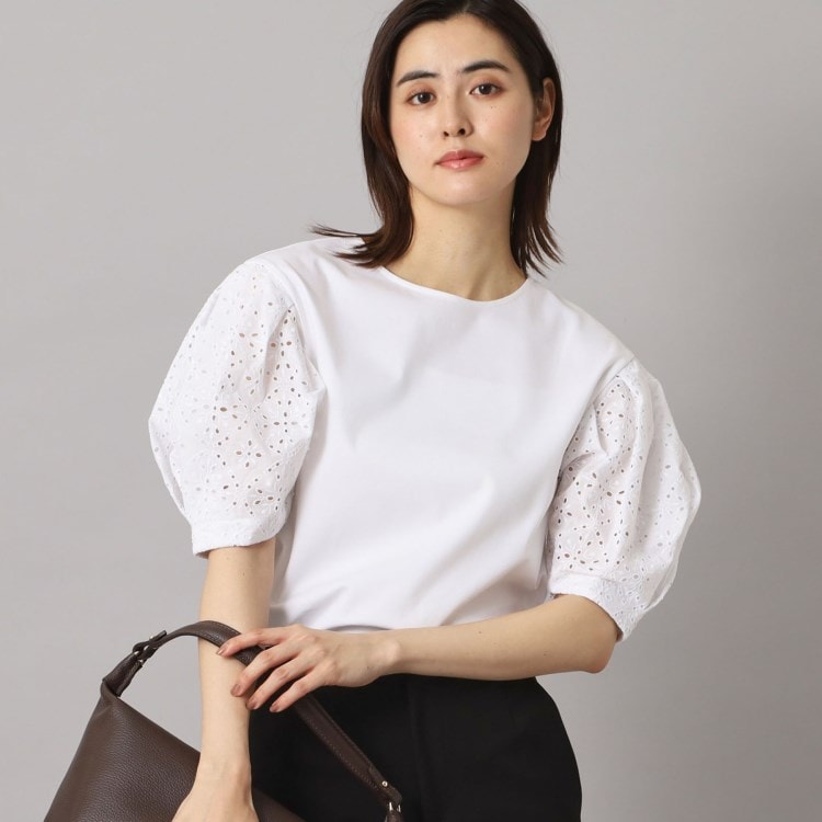 DRESSTERIOR ブラウス シャツ フレンチスリーブイレヘムシャツ