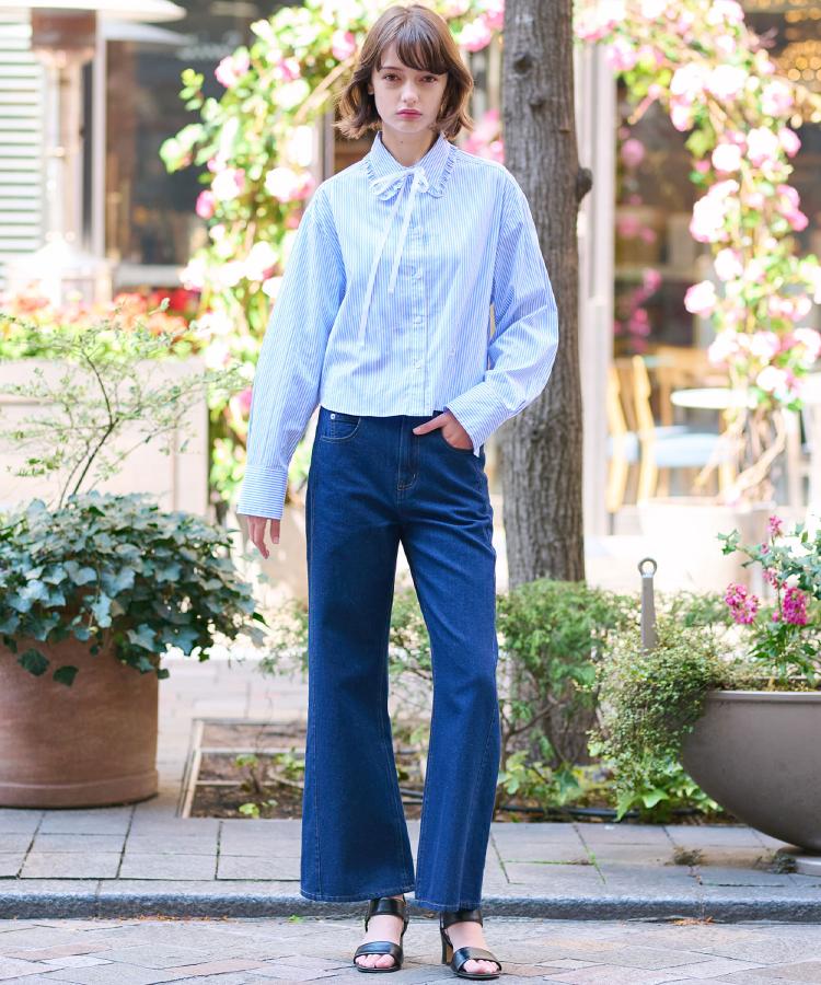 ドレステリア(レディース)(DRESSTERIOR(Ladies))の【洗える/コットン混】フリルカラーオックスブラウス6