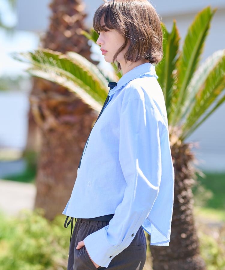 ドレステリア(レディース)(DRESSTERIOR(Ladies))の【洗える/コットン混】フリルカラーオックスブラウス19