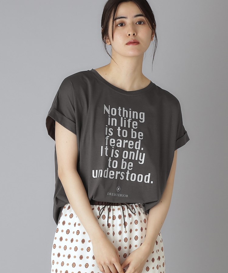 ドレステリア(レディース)(DRESSTERIOR(Ladies))の箔PTドルマンスリーブロゴTシャツ6
