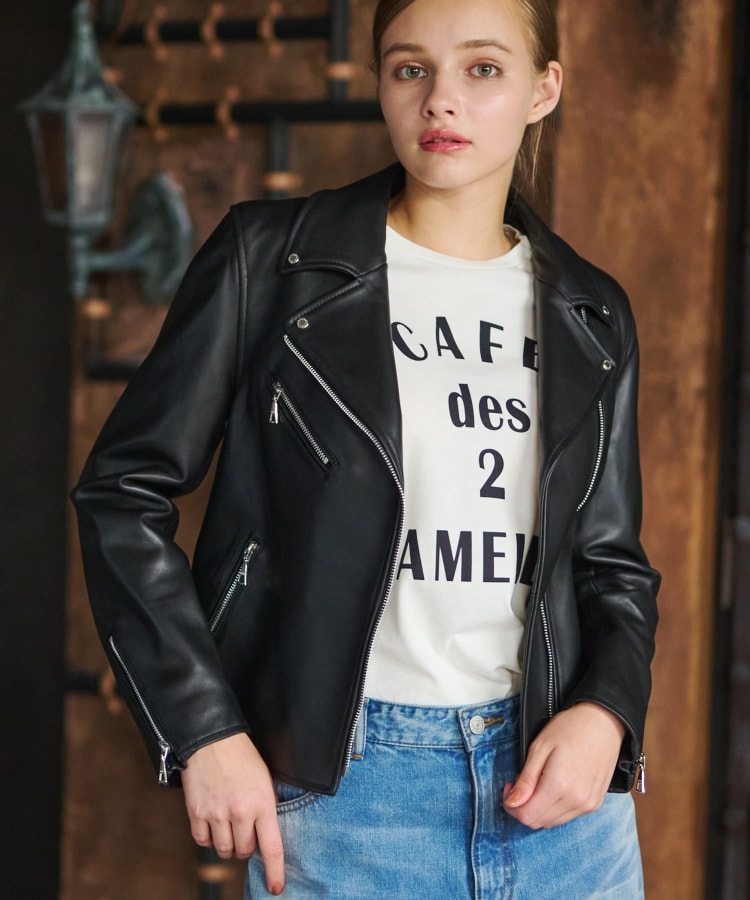 ドレステリア(レディース)(DRESSTERIOR(Ladies))のラムレザーライダースジャケット1