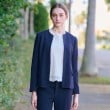 ドレステリア(レディース)(DRESSTERIOR(Ladies))の（セレモニー）オケージョンノーカラーＳＥＴＵＰジャケット ネイビー(094)