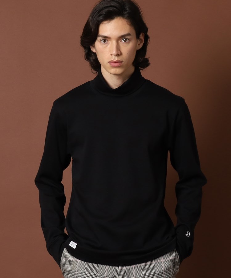 ドレステリア(メンズ)(DRESSTERIOR(Men))の【men's FUDGE11月号掲載】ハイグレード オフタートルカットソー ブラック(019)