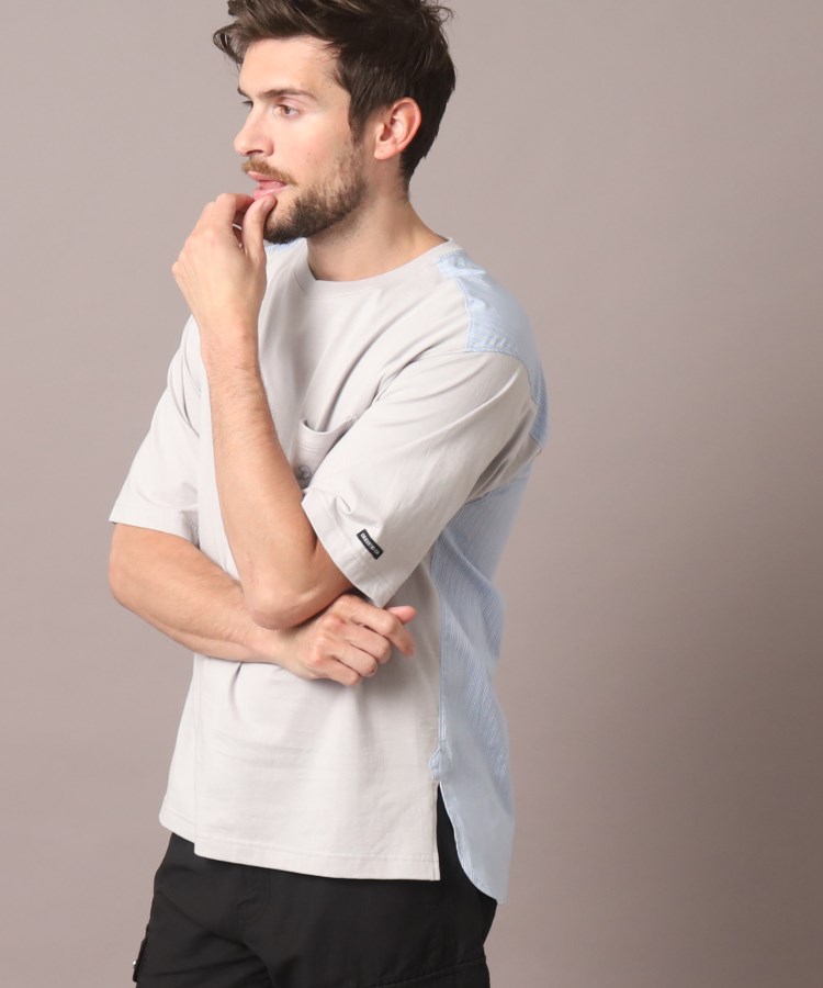 ドレステリア(メンズ)(DRESSTERIOR(Men))のバックストライプ コンビTシャツ15