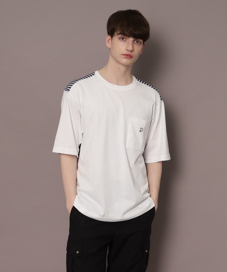 バックストライプ コンビTシャツ（Ｔシャツ） | DRESSTERIOR(Men ...