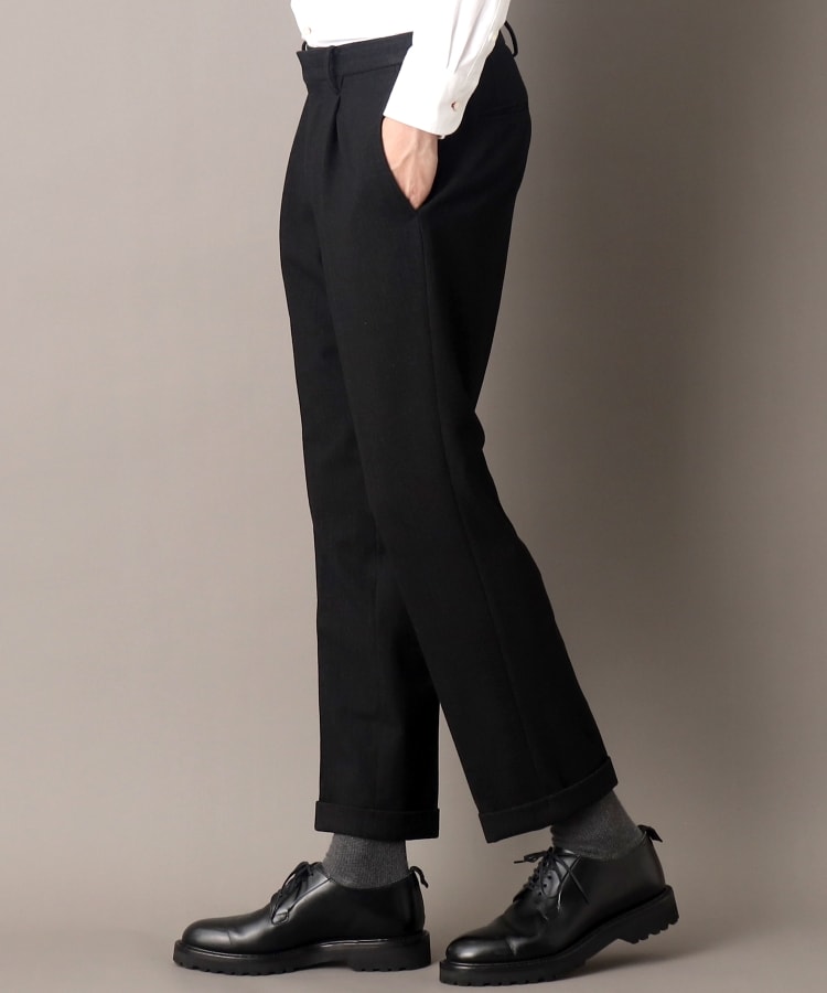セットアップ可】ヘリンボーンテーパードパンツ（6～9分丈パンツ