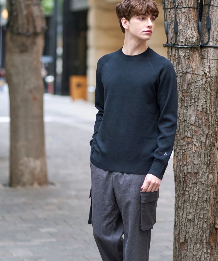 Safari12月号掲載】コットンカシミヤ スムースニット(ニット Safari12月号掲載】コットンカシミヤ スムースニット(ニット