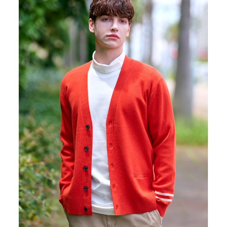 ドレステリア(メンズ)(DRESSTERIOR(Men))の【Safari12月号掲載】コットンカシミヤ スムースカーディガン カーディガン/ボレロ